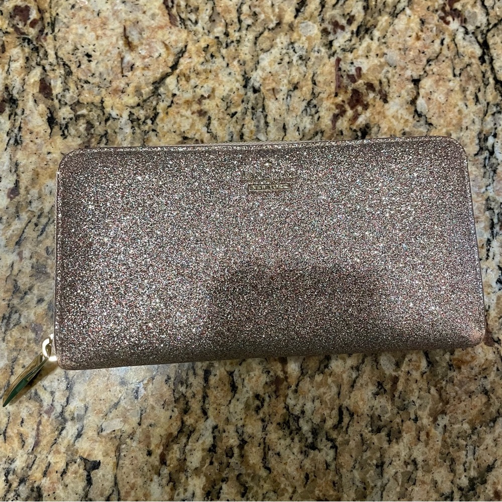 Kate Spade Zipper Glitter Wallet multi rainbow